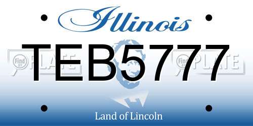 TEB5777 Illinois License Plate