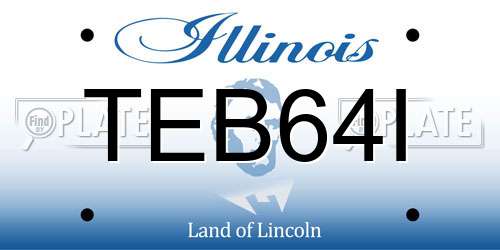 TEB64I Illinois License Plate
