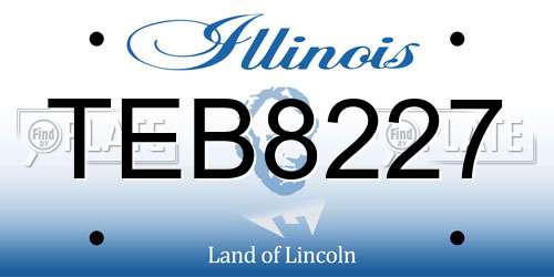 TEB8227 Illinois License Plate