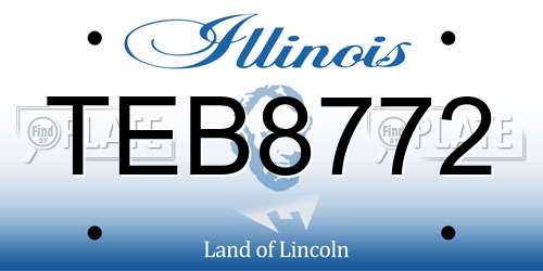 TEB8772 Illinois License Plate