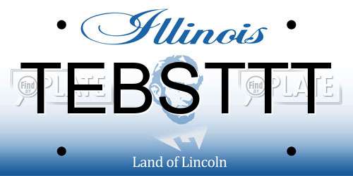 TEBSTTT Illinois License Plate