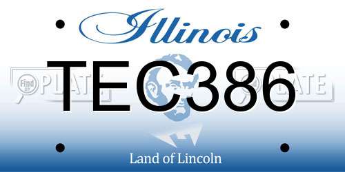 TEC386 Illinois License Plate