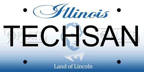 TECHSAN Illinois License Plate