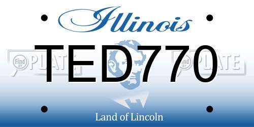 TED770 Illinois License Plate