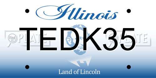 TEDK35 Illinois License Plate