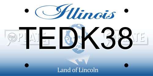 TEDK38 Illinois License Plate