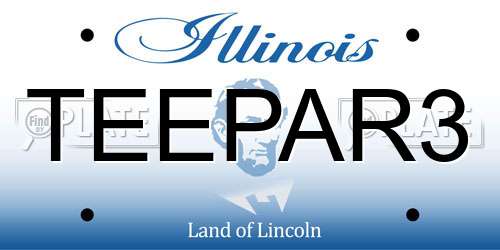 TEEPAR3 Illinois License Plate