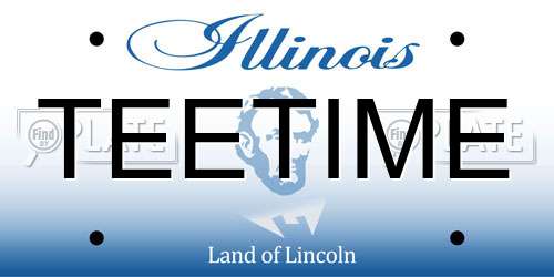 TEETIME Illinois License Plate