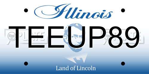 TEEUP89 Illinois License Plate