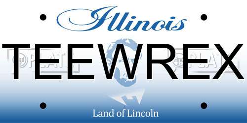 TEEWREX Illinois License Plate