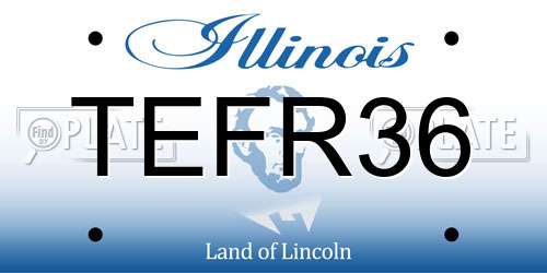 TEFR36 Illinois License Plate