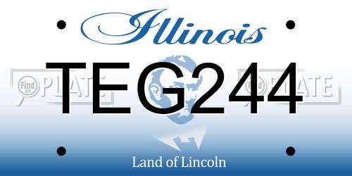 TEG244 Illinois License Plate