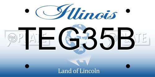 TEG35B Illinois License Plate