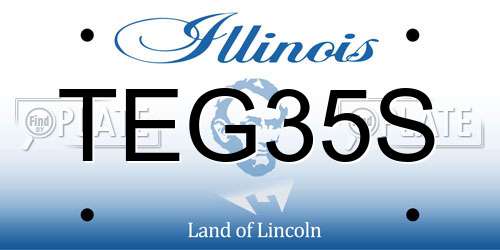 TEG35S Illinois License Plate
