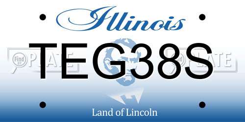 TEG38S Illinois License Plate