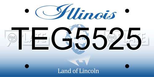 TEG5525 Illinois License Plate