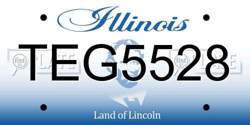 TEG5528 Illinois License Plate