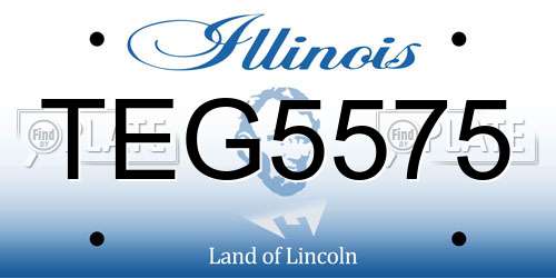 TEG5575 Illinois License Plate