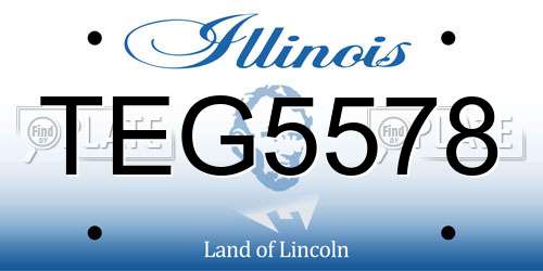 TEG5578 Illinois License Plate