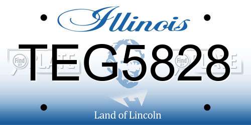 TEG5828 Illinois License Plate