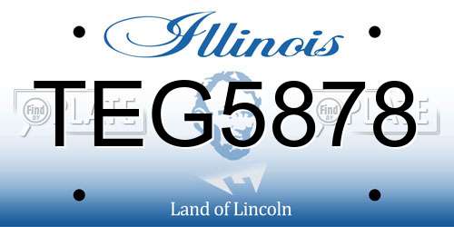 TEG5878 Illinois License Plate