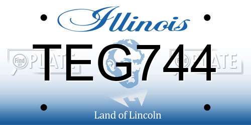 TEG744 Illinois License Plate