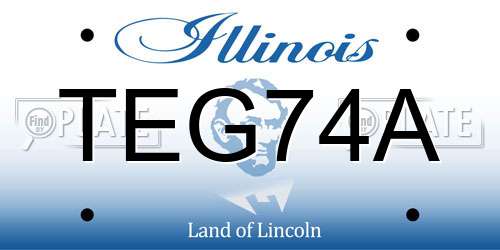 TEG74A Illinois License Plate