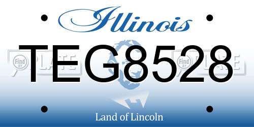 TEG8528 Illinois License Plate