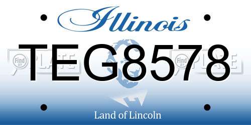 TEG8578 Illinois License Plate