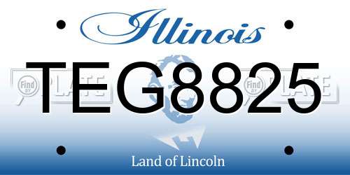 TEG8825 Illinois License Plate