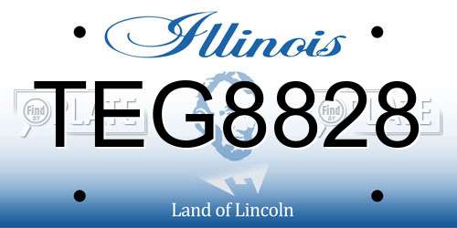 TEG8828 Illinois License Plate