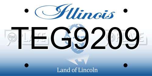TEG9209 Illinois License Plate