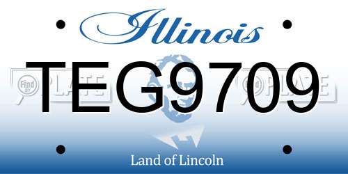 TEG9709 Illinois License Plate