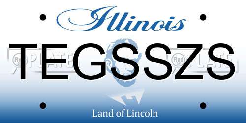 TEGSSZS Illinois License Plate