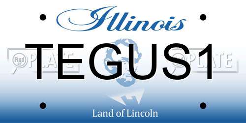 TEGUS1 Illinois License Plate
