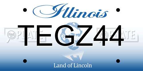 TEGZ44 Illinois License Plate