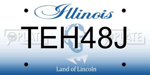 TEH48J Illinois License Plate