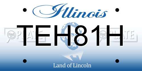 TEH81H Illinois License Plate