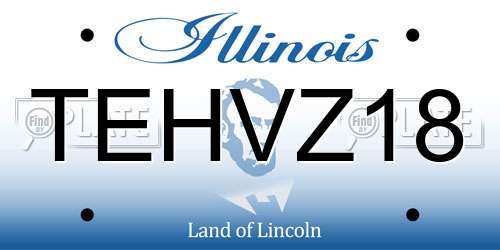 TEHVZ18 Illinois License Plate