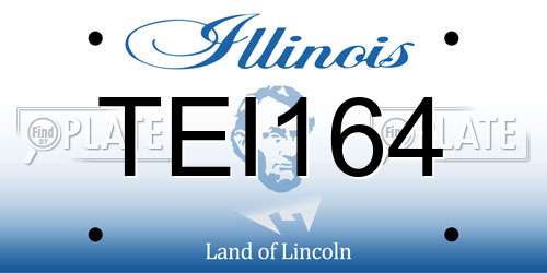 TEI164 Illinois License Plate