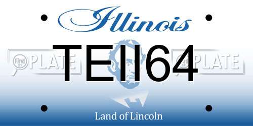 TEII64 Illinois License Plate