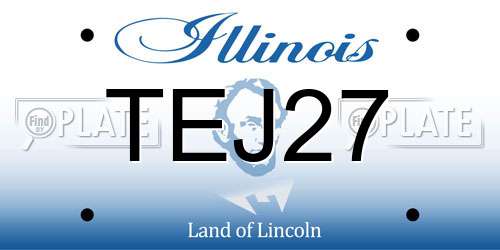 TEJ27 Illinois License Plate