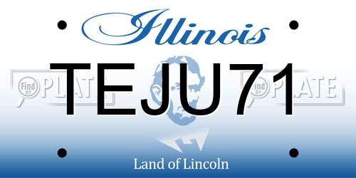 TEJU71 Illinois License Plate