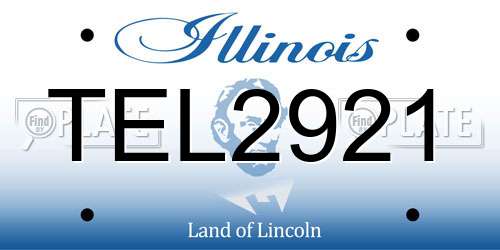TEL2921 Illinois License Plate
