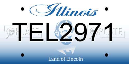 TEL2971 Illinois License Plate