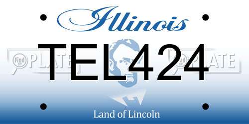 TEL424 Illinois License Plate