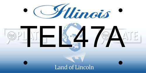 TEL47A Illinois License Plate