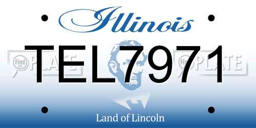 TEL7971 Illinois License Plate