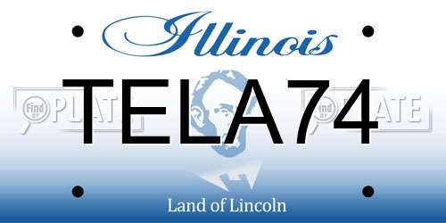 TELA74 Illinois License Plate