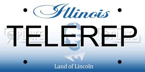 TELEREP Illinois License Plate